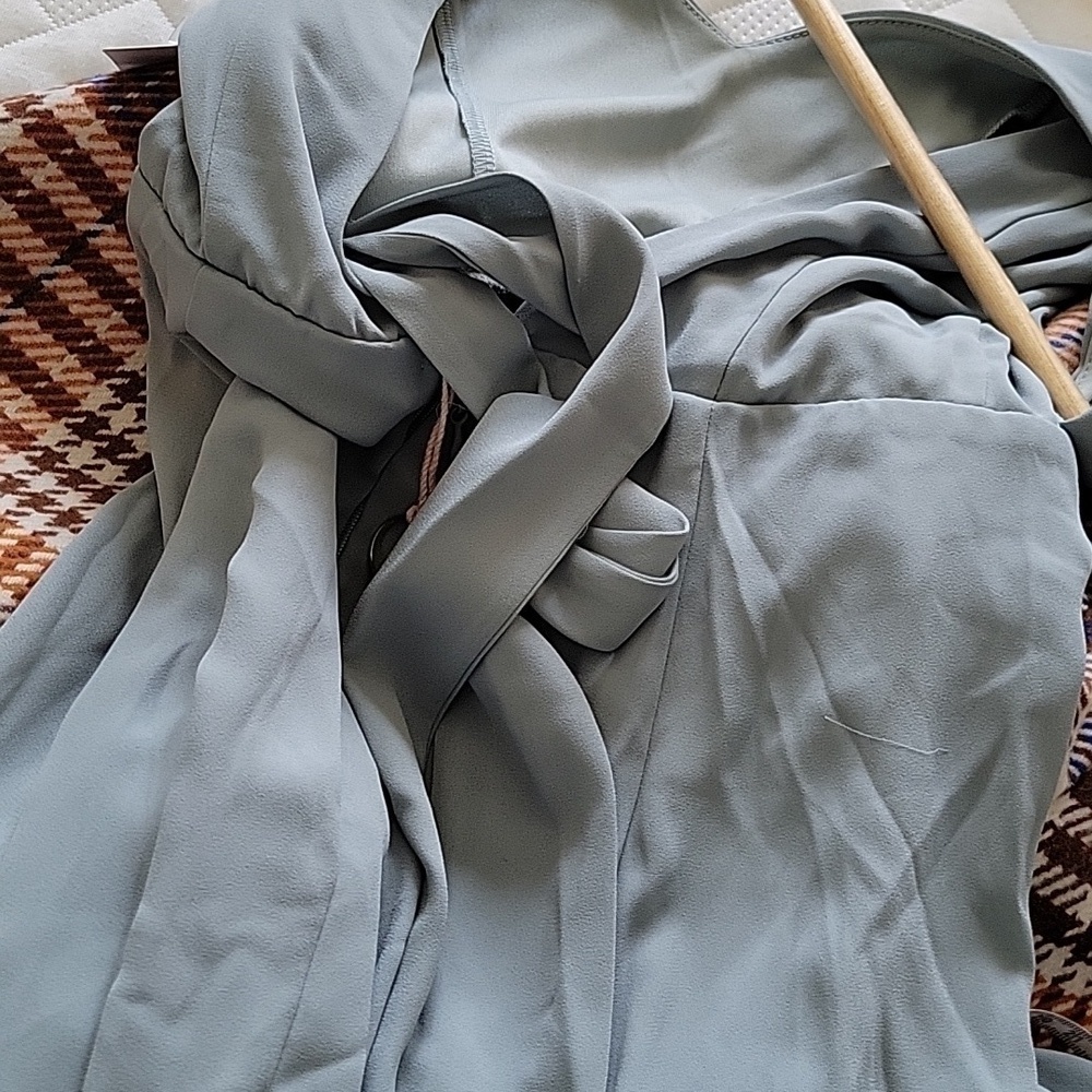 Show Me Your Mumu Jenn Maxi Dress Silver Sage Crisp NWT - Picture 10 of 11